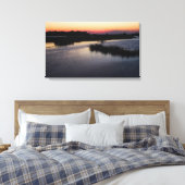 Golf van Mexico Sunset op Tri-Panel Canvas (Insitu (Slaapkamer))