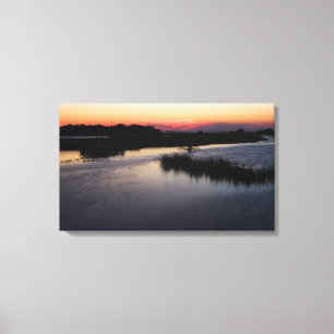 Golf van Mexico Sunset op Tri-Panel Canvas