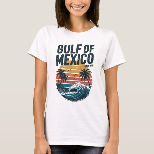 Golf van Mexico Surf - Retro Beach Design T-shirt (Voorkant)