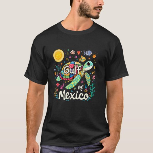 Golf van Mexico T-shirt I Mexicaans Schildpadontwe (Voorkant)