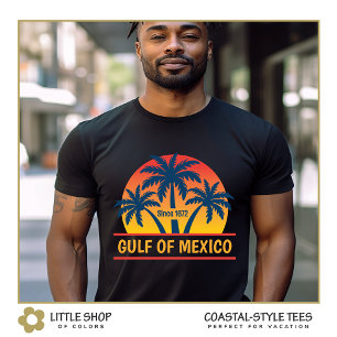 Golf van Mexico Tropische Palmbomen Zonsondergang T-shirt