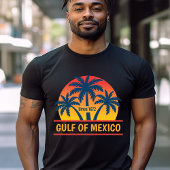 Golf van Mexico Tropische Palmbomen Zonsondergang T-shirt