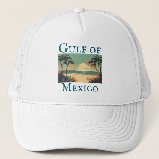 Golf van Mexico Trucker Hat Pet (Voorkant)