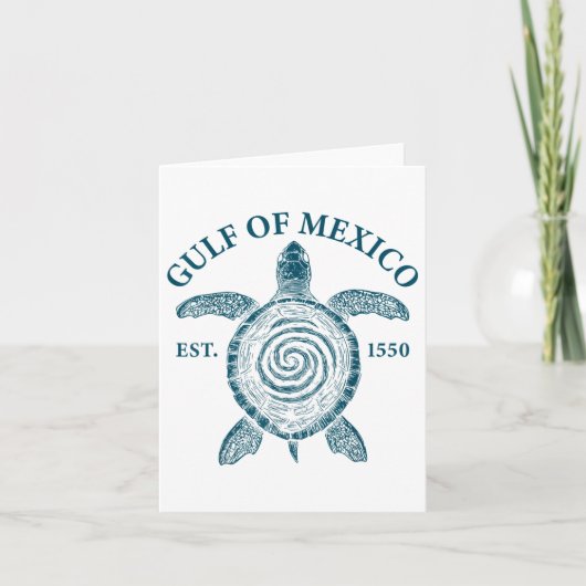 Golf van Mexico Turtle Kaart (Voorkant)