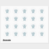 Golf van Mexico Turtle Ronde Sticker (Vel)
