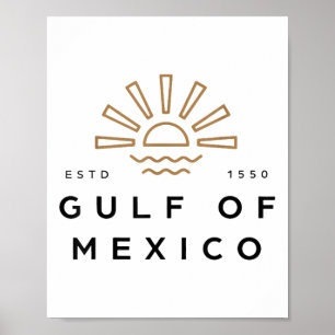 Golf van Mexico Verenigde Staten Grappige Amerikaa Poster