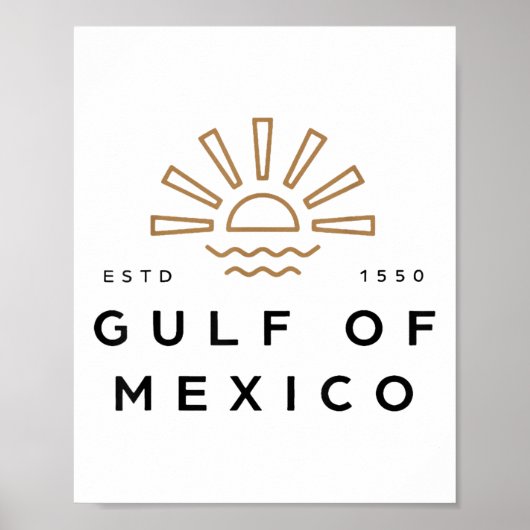 Golf van Mexico Verenigde Staten Grappige Amerikaa Poster (Voorkant)
