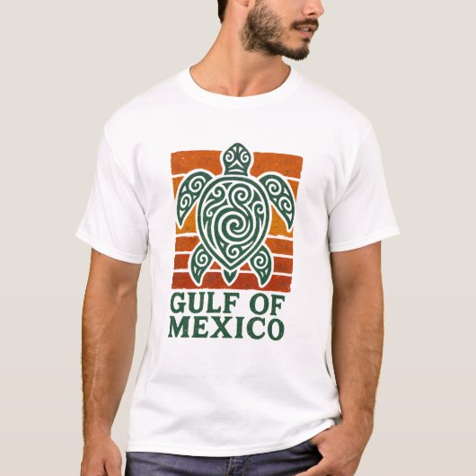 Golf van Mexico vibes | Zeeen schildpad T-shirt (Voorkant)
