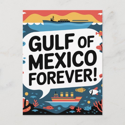 Golf van Mexico voor altijd Briefkaart (Voorkant)