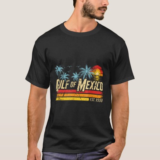 Golf van Mexico voor altijd Retro Beach T-shirt (Voorkant)