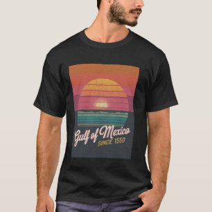 Golf van Mexico Voor altijd Retro Vintage Strand H T-shirt