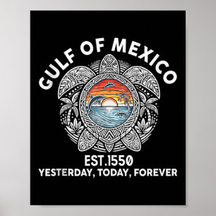 Golf van Mexico voor altijd Zee schildpad Golf van Poster