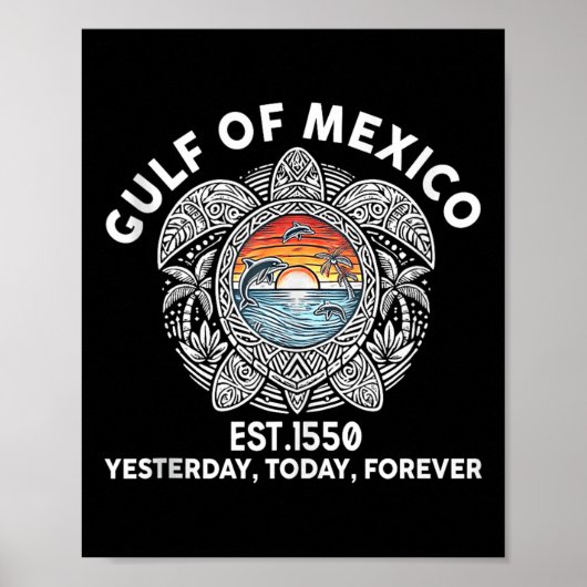 Golf van Mexico voor altijd Zee schildpad Golf van Poster (Voorkant)
