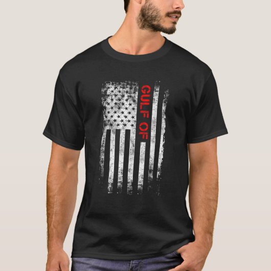 Golf van Mexico VS Vlag Kaart 4 juli T-shirt (Voorkant)