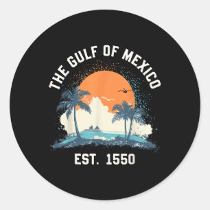 Golf van Mexico Zee schildpad Ronde Sticker