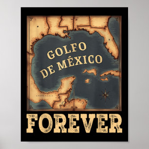 Golf van Mexico zomer niet Trump Amerikaanse gesch Poster