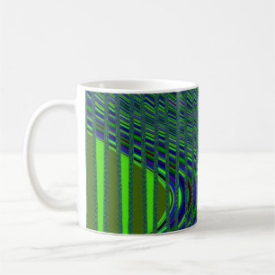 Golf van Mok met stripkoffie, blauw-groen
