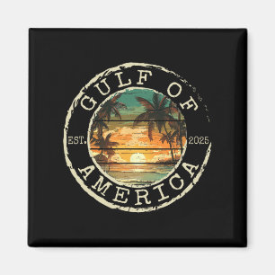 Golf van ons Amerika Opgericht 2025 Vintage strand Magneet