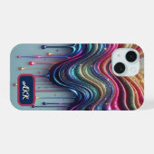 Golf van Regenboog iPhone 15 Case (Achterkant horizontaal)