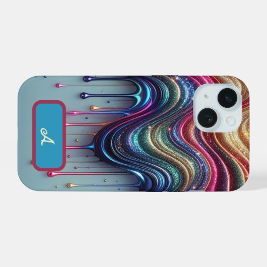Golf van Regenboog iPhone 15 Case (Achterkant horizontaal)