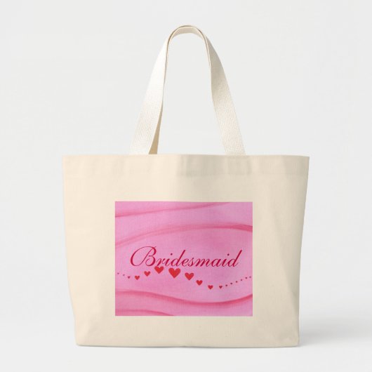 Golf van rode harten, Bruidsmeisje canvas tas (Voorkant)