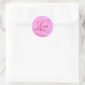 Golf van Rode Hartjes Liefde Stickers (Tas)