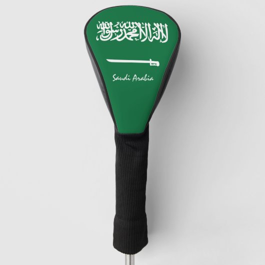 Golf van Saudi-Arabië en Saoedische vlag/Golf Club Golfheadcover (Voorkant)