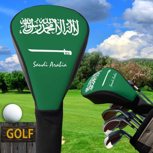 Golf van Saudi-Arabië en Saoedische vlag/Golf Club Golfheadcover