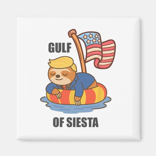 Golf van Siesta Grappige Trump Luiaard Magneet (Voorkant)