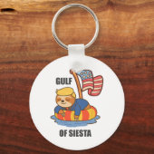 Golf Van Siesta Grappige Trump Luiaard  Sleutelhanger (Voorkant)