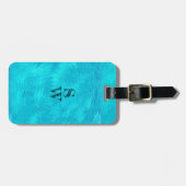 Golf van Turquoise Bagagelabel (Voorkant horizontaal)