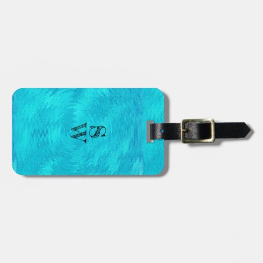 Golf van Turquoise Bagagelabel (Voorkant horizontaal)
