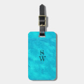 Golf van Turquoise Bagagelabel (Voorkant verticaal)