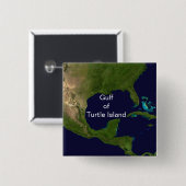 Golf van Turtle Island Button (Voorkant /achterkant)