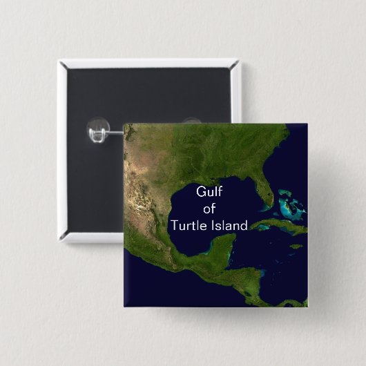 Golf van Turtle Island Button (Voorkant /achterkant)