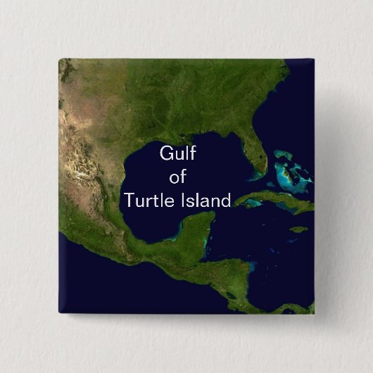 Golf van Turtle Island Button (Voorkant)