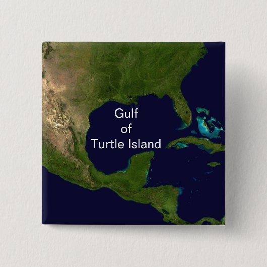 Golf van Turtle Island Button (Voorkant)