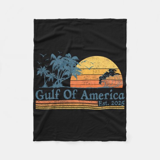 Golf van Verenigde Staten 2025 Retro Beach 2 Fleece Deken (Voorkant)