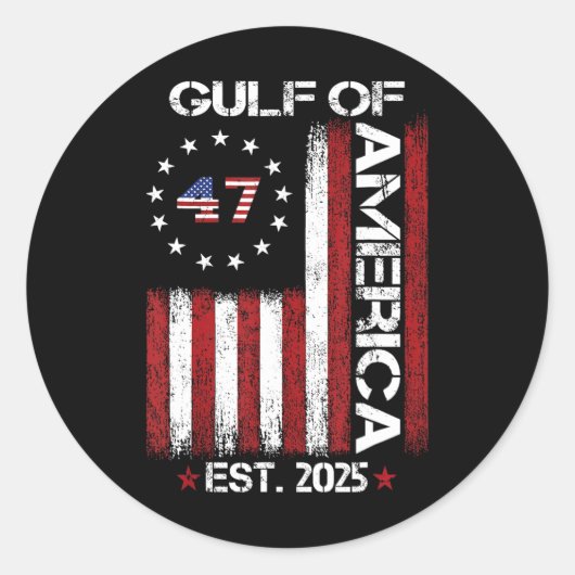 Golf van Verenigde Staten 2025 Ronde Sticker (Voorkant)