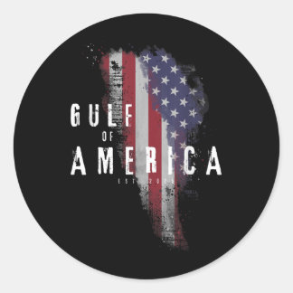 Golf van Verenigde Staten 2025 Vlag  Amerika _7 Ronde Sticker
