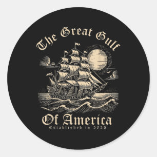 Golf van Verenigde Staten Amerika Ronde Sticker