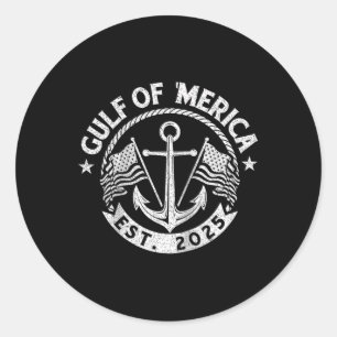 Golf van Verenigde Staten Est. 2025 Grappige Golf  Ronde Sticker