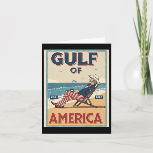 Golf van Verenigde Staten Est. 2025 Uncle Sam Patr Kaart (Voorkant)