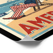 Golf van Verenigde Staten Est. 2025 Uncle Sam Patr Poster (Hoek)