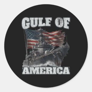 Golf van Verenigde Staten Grappig Vlag van de Vere Ronde Sticker