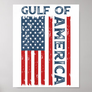 Golf van Verenigde Staten Grappige Amerikaanse vla Poster