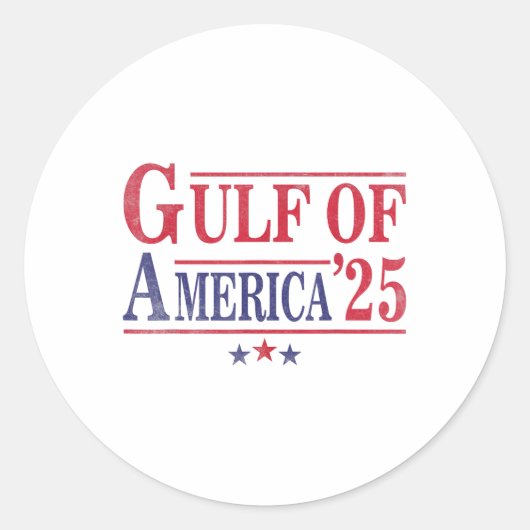 Golf van Verenigde Staten Grappige Golf van Mexico Ronde Sticker (Voorkant)