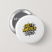 Golf van Verenigde Staten Palm Tree USA 2025 Ameri Ronde Button 5,7 Cm (Voorkant /achterkant)