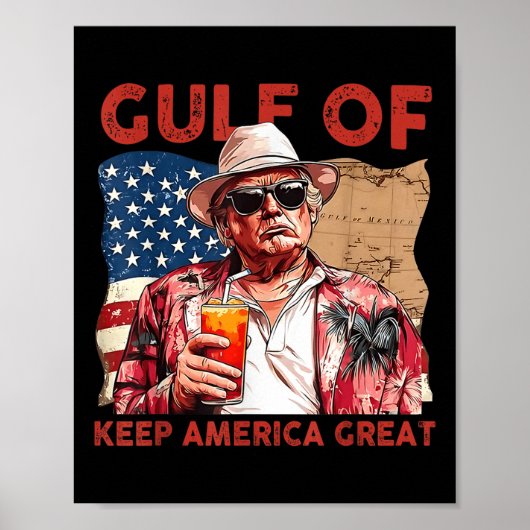 Golf van Verenigde Staten Patriottische Amerika Go Poster (Voorkant)