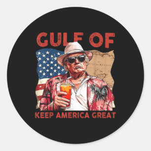 Golf van Verenigde Staten Patriottische Amerika Go Ronde Sticker